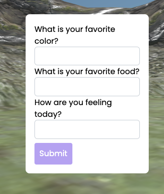 A full opacity version of the student input box