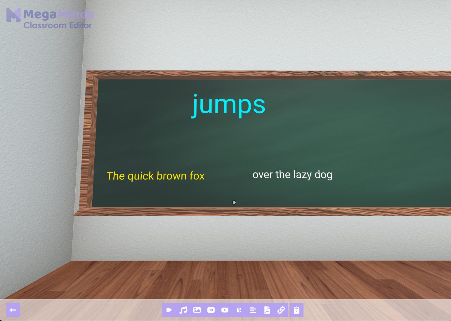 &quot;The quick brown fox jumps over the lazy dog written on a chalkboard&quot;